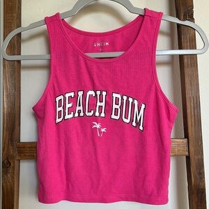 Beach Bum Ribbed Cropped Tank